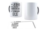 Canecas de Porcelana Branca Personalizadas Evangelica Cristã Ele Vive