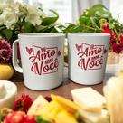 Canecas Plásticas 5 Peças de Puro Amor 450ml EU AMO AMAR VOCÊ