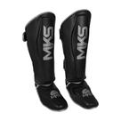 Caneleira de Muay Thai e Kickboxing MKS Energy V2 Black &amp Silver