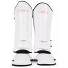 Caneleira de muay thai feminina classic white/pink - maximum
