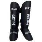Caneleira De Muay Thai Kickboxing Preto e Branco 20mm Pulser Fight