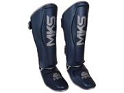 Caneleira de Proteção Muay Thai Kickboxing Energy Azul Metálica MKS