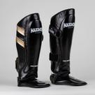 Caneleira Profissional Pro preto e dourado Muay Thai e Kickboxing Maximum