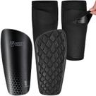 Caneleiras de futebol para homens, incluindo mangas com bolso de inserção otimizado equipamento de proteção de futebol para crianças e adultos (pretas, GG)