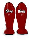 Caneleiras Fairtex SP5 Muay Thai - Vermelhas - Para Homens, Mulheres e Crianças