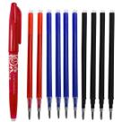 Caneta + 10 Refil Apaga Calor Escrever Azul Vemelho Preto