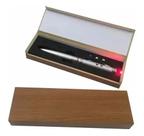 Caneta 3 em 1 Metal Prata Laser Point Vermelho Lanterna Led E Estojo De Luxo Qualidade Superior