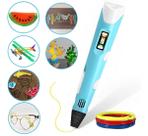 Caneta 3D Infantil com Cabo USB e Acessórios