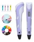 Caneta 3D Profissional USB Kit com Filamento para Desenho e Modelagem Criativa