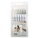 Caneta Aquarelável Warm Gray Zig Real Brush Kuretake 6 Unidades Caneta Aquarelável Warm Gray Zig Real Brush Kuretake 6 Unidades