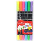 Caneta Artistica Molin Brush Duo 06 Cores Neon