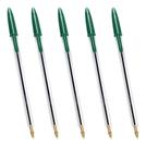 Caneta Bic Crista 1.0 Média Verde Kit 5