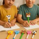 Caneta Blocos Montáveis Kit 12 Unidades Caneta Colorida Escolar Encaixe Infantil Brinquedo Escrita