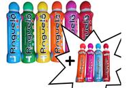 Caneta Bolinha Pinguelô 80ml Kit Com 6 + Kit 4 Bolinha Baby