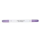 Caneta Brush Artools Metálica Ponta Dupla Roxa