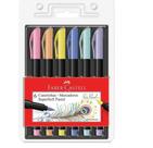 Caneta Brush Pastel Supersoft 6 Cores Faber-Castell