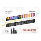 Caneta Brush Pen Colors Ponta Pincel 2-4mm 20 Unidades NEWPEN