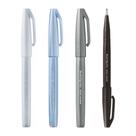 Caneta Brush Pentel Sign Pen Conjunto Tons de Cinza
