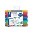 Caneta Brush Staedtler Lettering Ponta Dupla 12 Cores