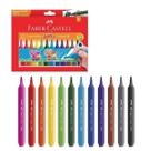 Caneta Coloridas Jumbo Triangular 12 Cores Faber Castell