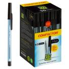 Caneta Compactor 0.7 Preta - Cx C/ 50 Transparente