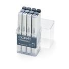 Caneta Copic Marcador Classic 12 Cores Cinza Frio Ponta Dupla