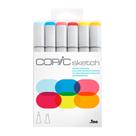 Caneta Copic Sketch 6 Cores Primarias Ponta Dupla Caneta Copic Sketch 6 Cores Primarias Ponta Dupla