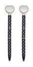 Caneta Coração de Diamante Black Poá - Molin