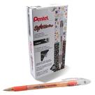 Caneta de gel Pentel Sparkle Pop Metallic 1,0 mm Bold Line laranja-amarela (pacote com 12)