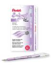 Caneta de gel Pentel Sunburst Metálica com ponta de 0,8 mm de tinta violeta x12