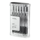Caneta de gel TUL GL1 com ponta de agulha retrátil de 0,5 mm, tinta preta x12