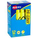 CANETA DE MARCAÇÃO AVERY HI-LITER, marcadores em estilo de mesa Fl. Amarelo