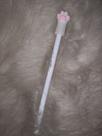 Caneta de patinha de gato rosa e branco