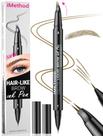 Caneta de sobrancelha iMethod Curved Dual-End Microblading Marrom Claro