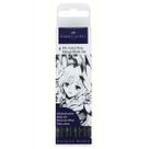 Caneta de tinta Faber-Castell Pitt Artist Pen Manga Black Ink 4 unidades