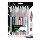 Caneta de tinta gel Pentel Arts Sparkle Pop Metallic 1,0 mm, pacote com 8