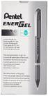 Caneta de tinta gel Pentel Energel NV 0,5 mm de ponta fina preta (12)