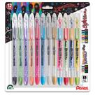 Caneta de tinta gel Pentel Sparkle e Krazy Pop de 1,0 mm, pacote com 8