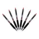 Caneta de tinta gel Uni-Ball Signo 207 de 0,5 mm Micro Needle, pacote com 6 unidades, vermelha