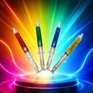 Caneta em Formato de Seringa Colorida - Criativa e Divertida