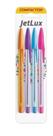 Caneta Escolar Esferografica Jet Lux 1.0mm Com 4 Cores
