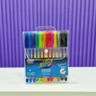Caneta esfer. 1.0 gel glitter 12 cores - kaz