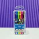 Caneta esfer. 1.0 gel glitter 6 cores - kaz