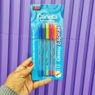 Caneta esfer. 1.0 glossy espiral 5 cores - kas