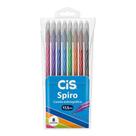 Caneta Esferográfica 0.7mm Spiro - Estojo com 8 cores - Cis