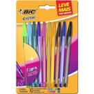 Caneta Esferográfica 1.2mm Bic Fashion Cores Vivas Estojo com 10 Canetas