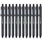 Caneta esferográfica Amazon Basics retrátil preta de 1,2 mm, pacote com 12