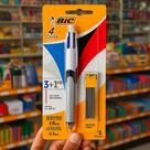 Caneta Esferográfica Bic 3 Cores + 1 Lapiseira com Grafite 0.7HB Multifuncional