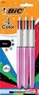 Caneta esferográfica BIC 4 Color Shine, retrátil, 1,0 mm, 3 unidades Caneta esferográfica BIC 4 Color Shine, retrátil, 1,0 mm, 3 unidades