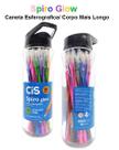 Caneta Esferográfica Cis Spiro Glow Pote C/24 Uni Lançamento